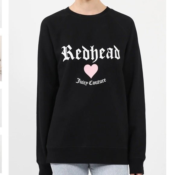 BRUNETTE THE LABEL X JUICY COUTURE the REDHEAD classic sweatshirt small/medium - Picture 2 of 12